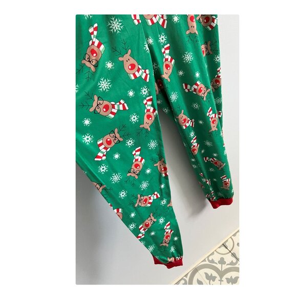 Matching Family Pajamas Reindeer Antler Zipper Onesie GREEN SZ S / MOM - Picture 7 of 11
